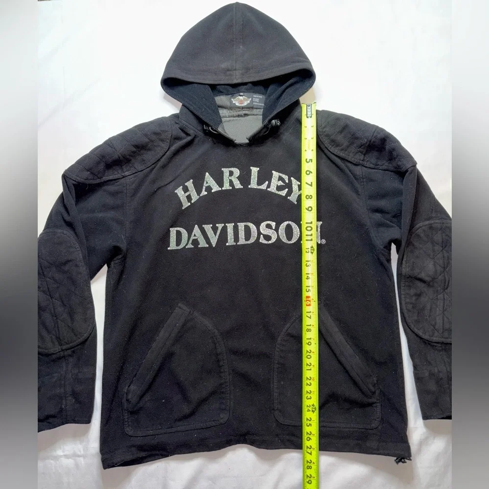 Harley Davidson Size M Vintage Black & Green Padded Motorcycle Riding Jacket